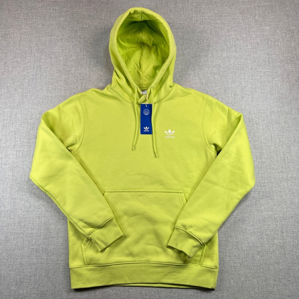 Adidas Originals Essential Hoodie Men S Pulse Lime Trefoil NWT Sporty IM4533